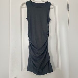 Grey Shein Bodycon wrap ruched dress M